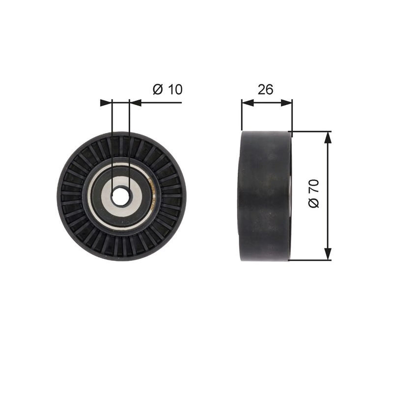 Gates V-Ribbed Belt Deflection/Guide Pulley T36393