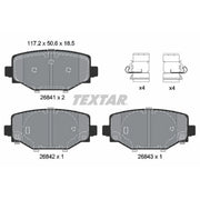 Textar Rear Brake Pad Set 2684101