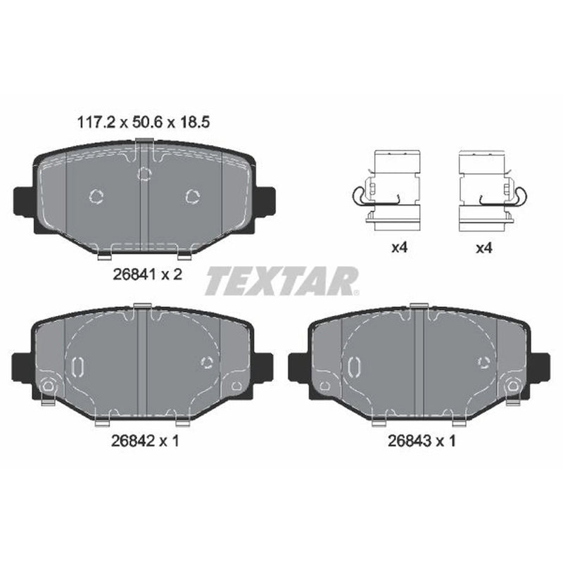Textar Rear Brake Pad Set 2684101