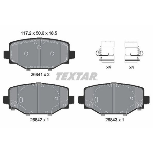Textar Rear Brake Pad Set 2684101