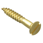 ForgeFix Wood Screw Slotted CSK Brass 1.1/4in x 10 ForgePack 10 - FPCSK11410BR