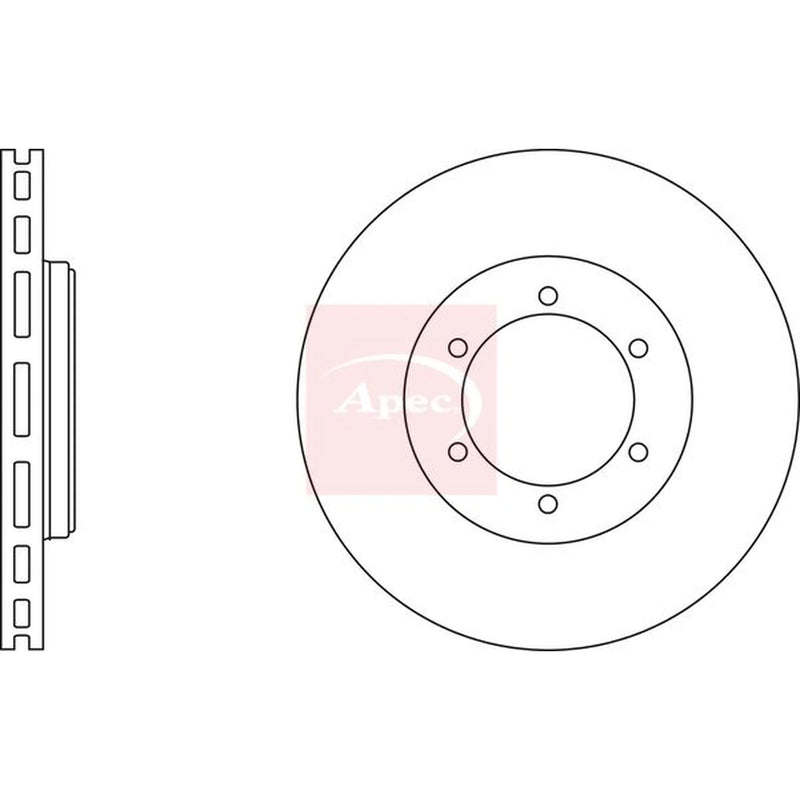 Apec 2 x Vented Front Brake Discs DSK2469
