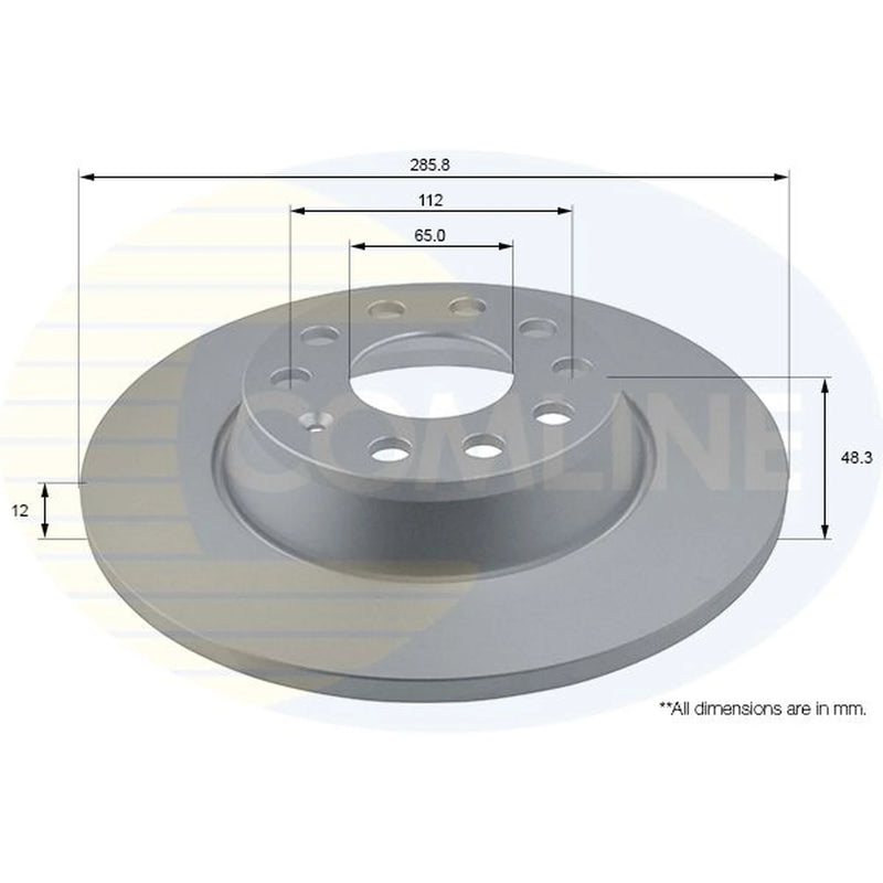 Comline 2 x Solid Rear Brake Discs ADC1467