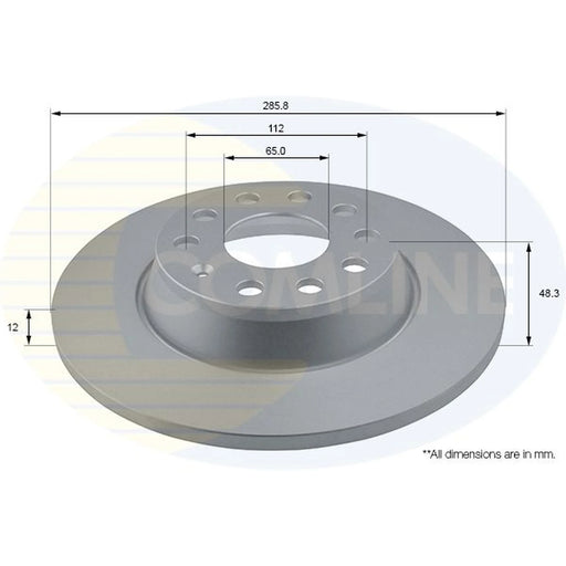 Comline 2 x Solid Rear Brake Discs ADC1467