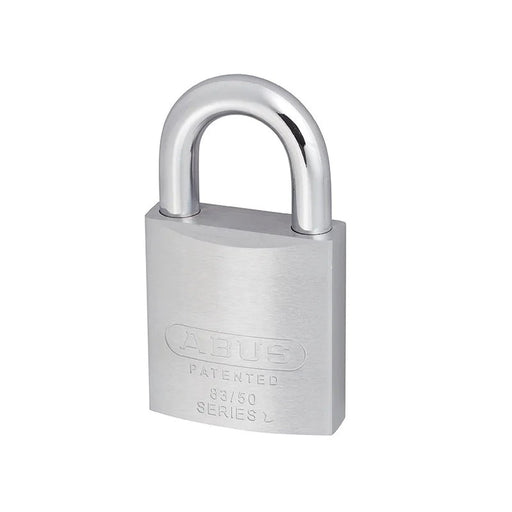 ABUS Mechanical 83/50mm Chrome Plated Brass Padlock Carded - 10053927-01