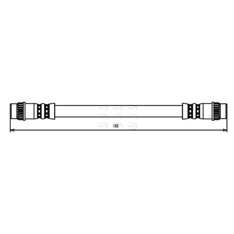 Apec Brake Hydraulic Hose Line Rear HOS3464