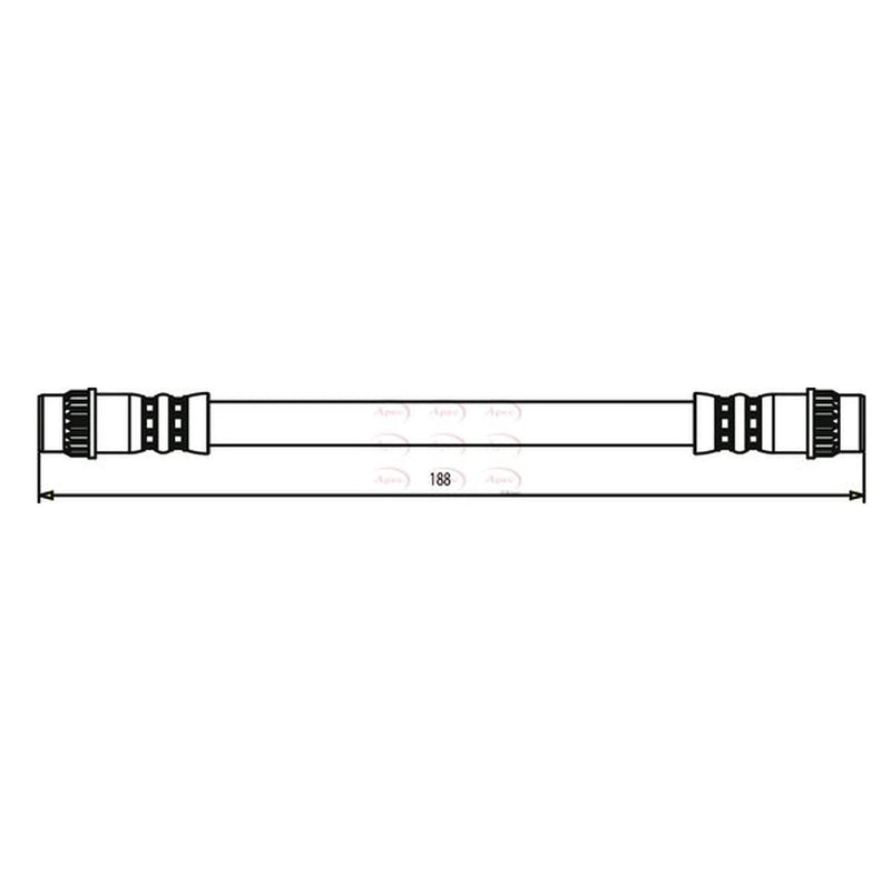 Apec Brake Hydraulic Hose Line Rear HOS3464