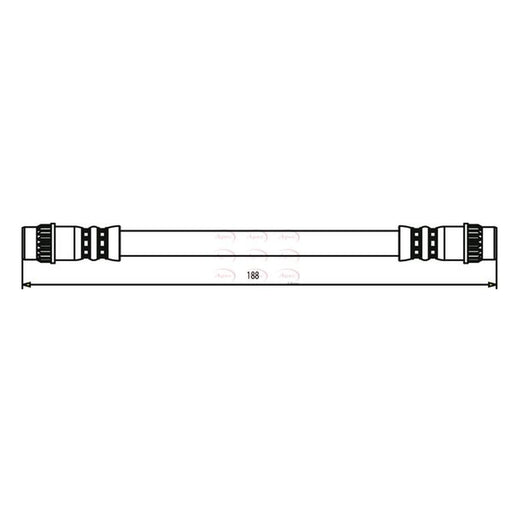 Apec Brake Hydraulic Hose Line Rear HOS3464