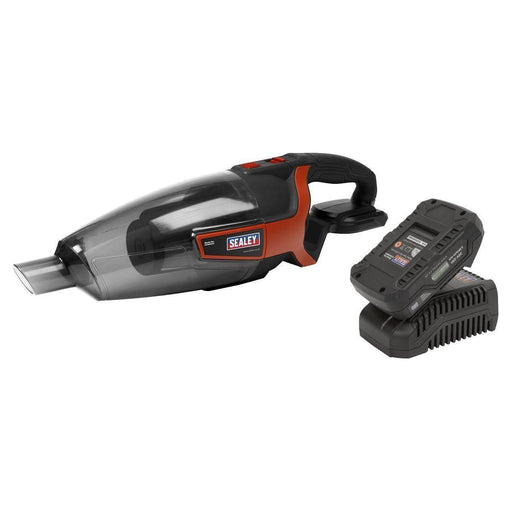 Sealey Cordless Handheld Vacuum Cleaner Kit 650ml 20V 2Ah SV20 Series Sealey  - Town Parts