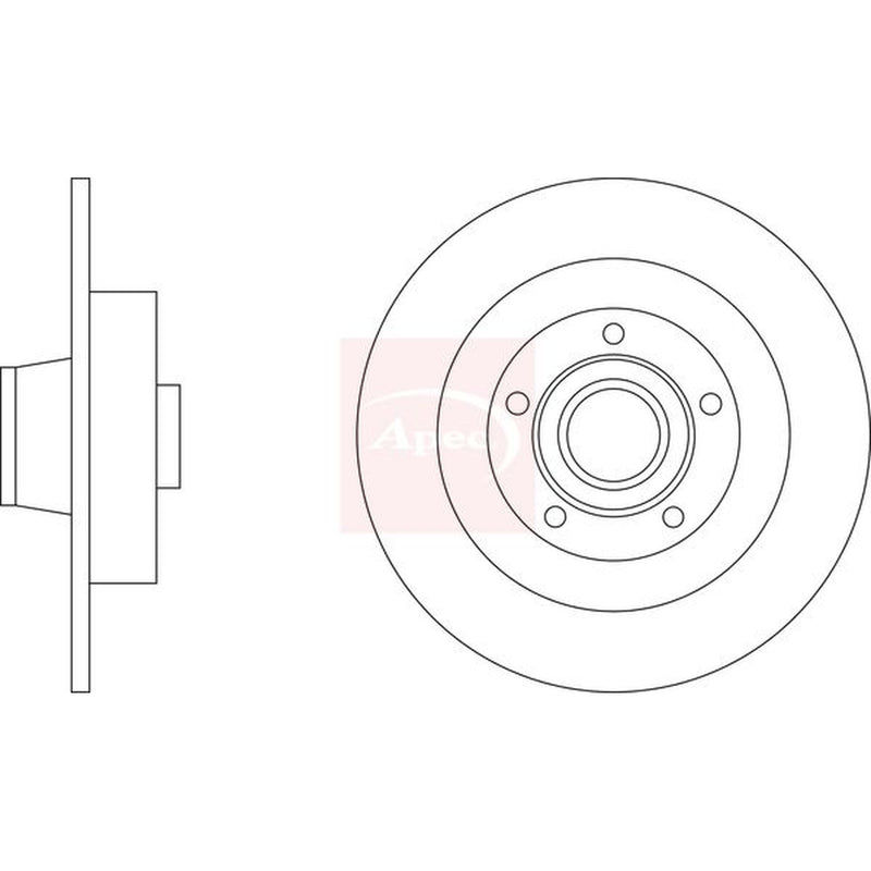 Apec 2 x Rear Brake Discs DSK3426