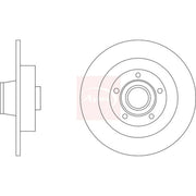Apec 2 x Rear Brake Discs DSK3426