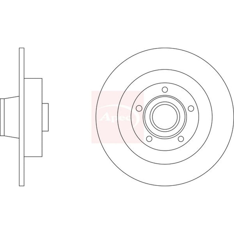 Apec 2 x Rear Brake Discs DSK3426