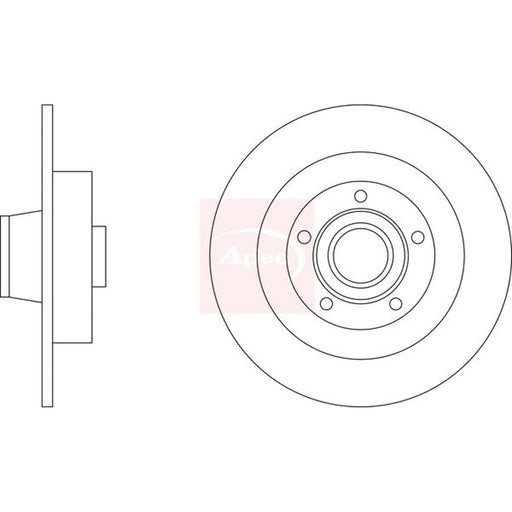 Apec 2 x Rear Brake Discs DSK3426