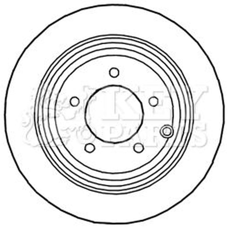 Key Parts 2 x Solid Rear Brake Discs KBD4820