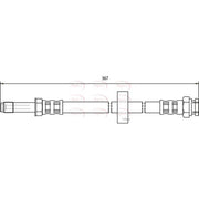 Apec Brake Hydraulic Hose Line Front HOS3349