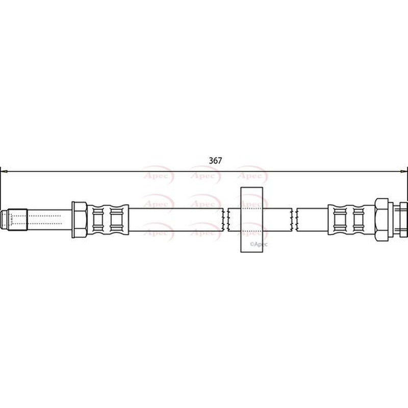 Apec Brake Hydraulic Hose Line Front HOS3349