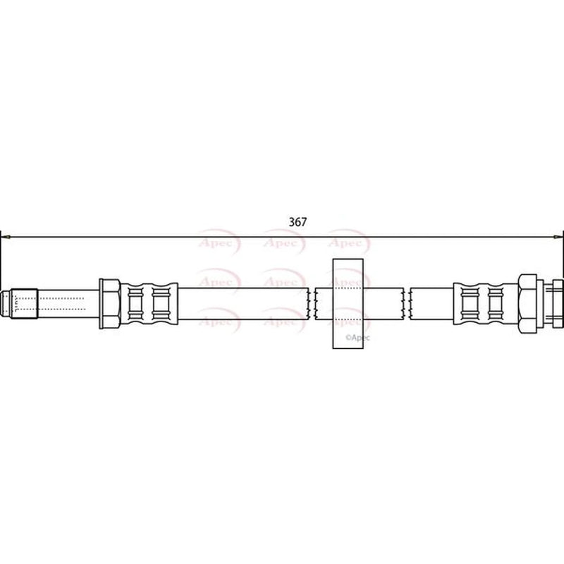 Apec Brake Hydraulic Hose Line Front HOS3349