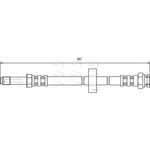 Apec Brake Hydraulic Hose Line Front HOS3349