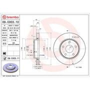 Brembo 2 x Front Brake Discs 09.C003.11