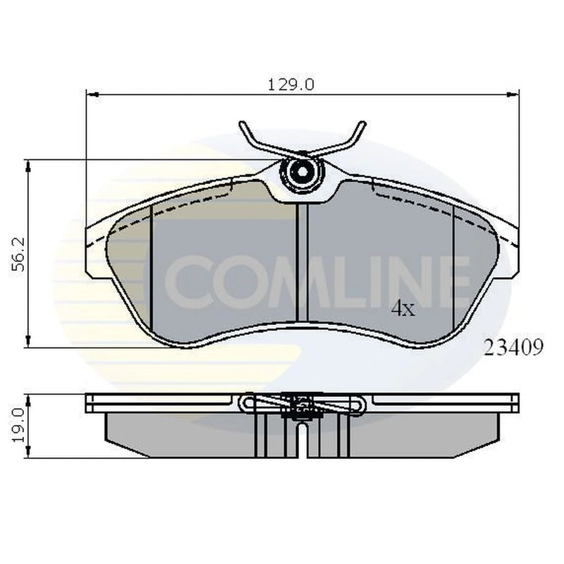 Comline 4 x Front Brake Pad Set CBP01146