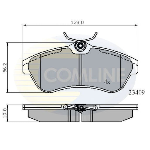 Comline 4 x Front Brake Pad Set CBP01146
