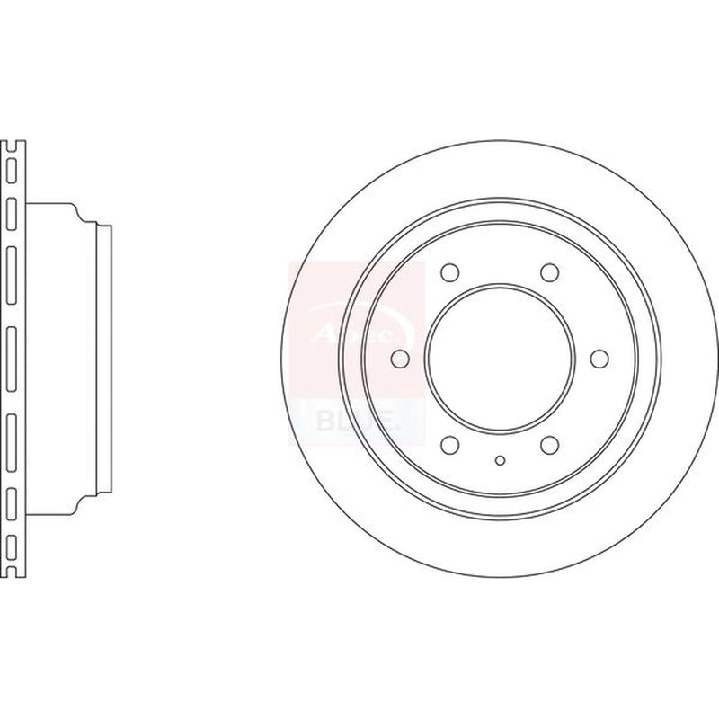 Apec 2 x Vented Rear Brake Discs SDK6316