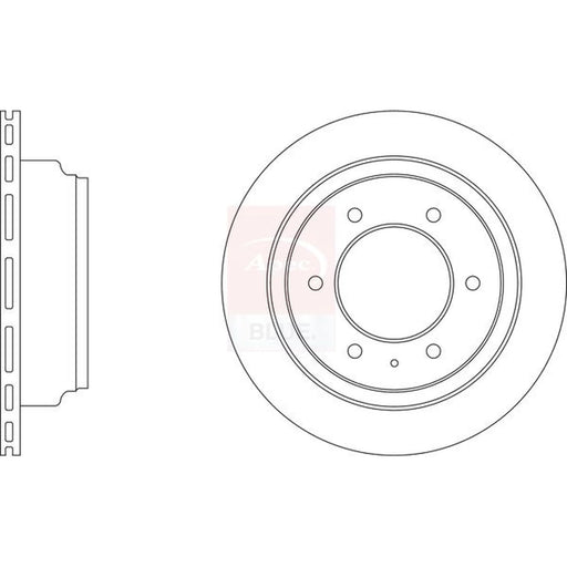 Apec 2 x Vented Rear Brake Discs SDK6316