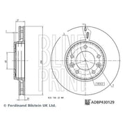 Blue Print 2 x Internally Vented Front Brake Discs ADBP430129