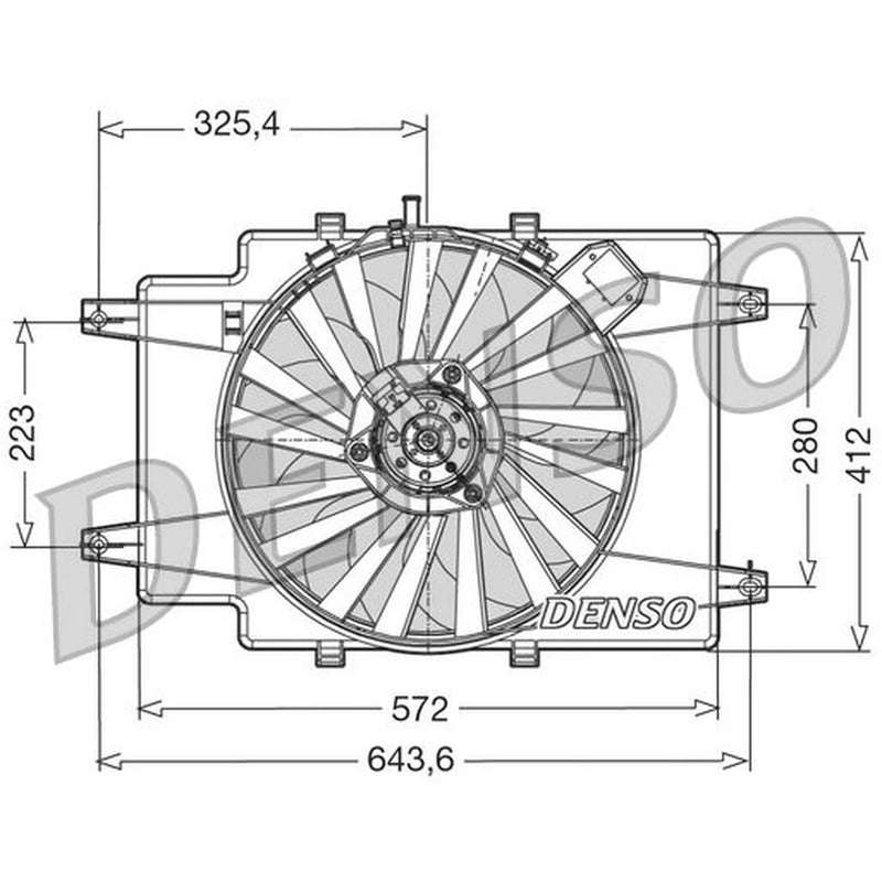 Denso Engine Cooling Fan DER01007