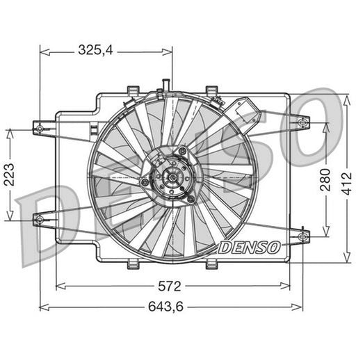 Denso Engine Cooling Fan DER01007