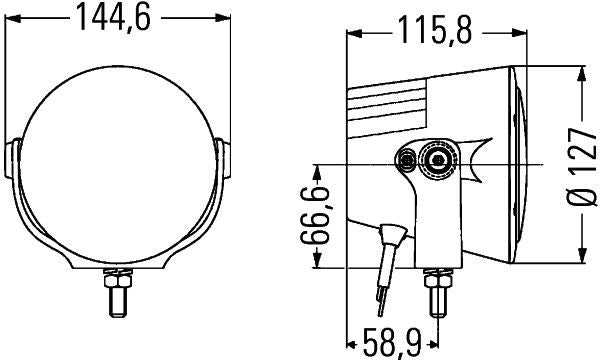 Hella High Beam Headlight Right 1F0 012 206-001 514 908 13 80