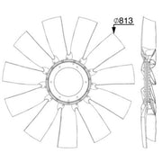 Mahle Radiator Cooling Fan Blade CFW 92 000P
