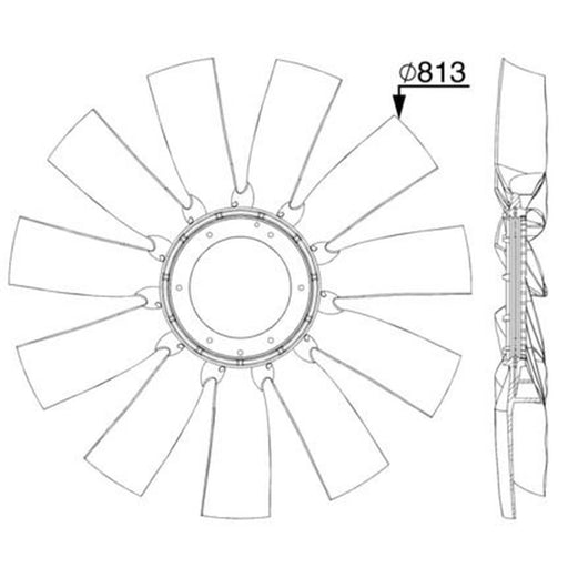 Mahle Radiator Cooling Fan Blade CFW 92 000P