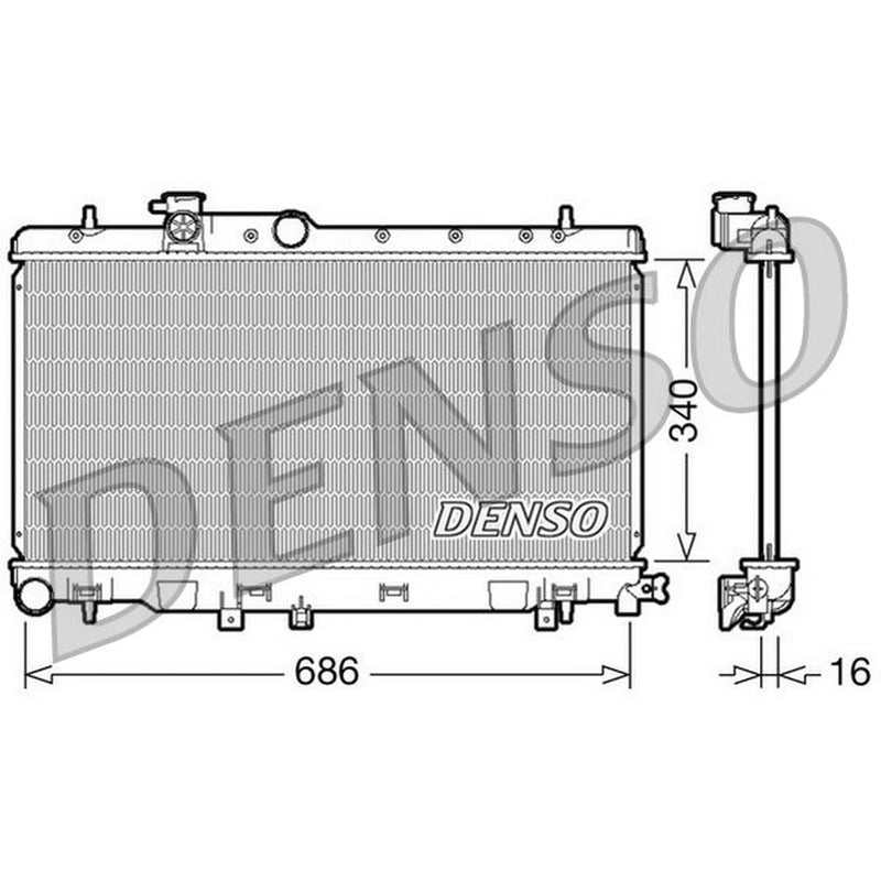 Denso Engine Radiator DRM36006