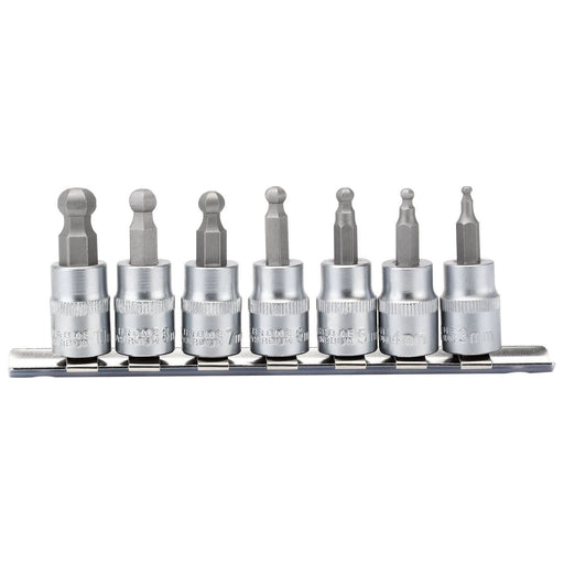 Draper Ball-end Hex. Socket Bit Set, 3/8" Sq. Dr., 48mm (7 Piece) 16296 Draper  - Town Parts