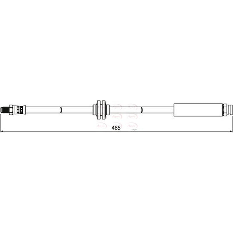 Apec Brake Hydraulic Hose Line Front HOS3976