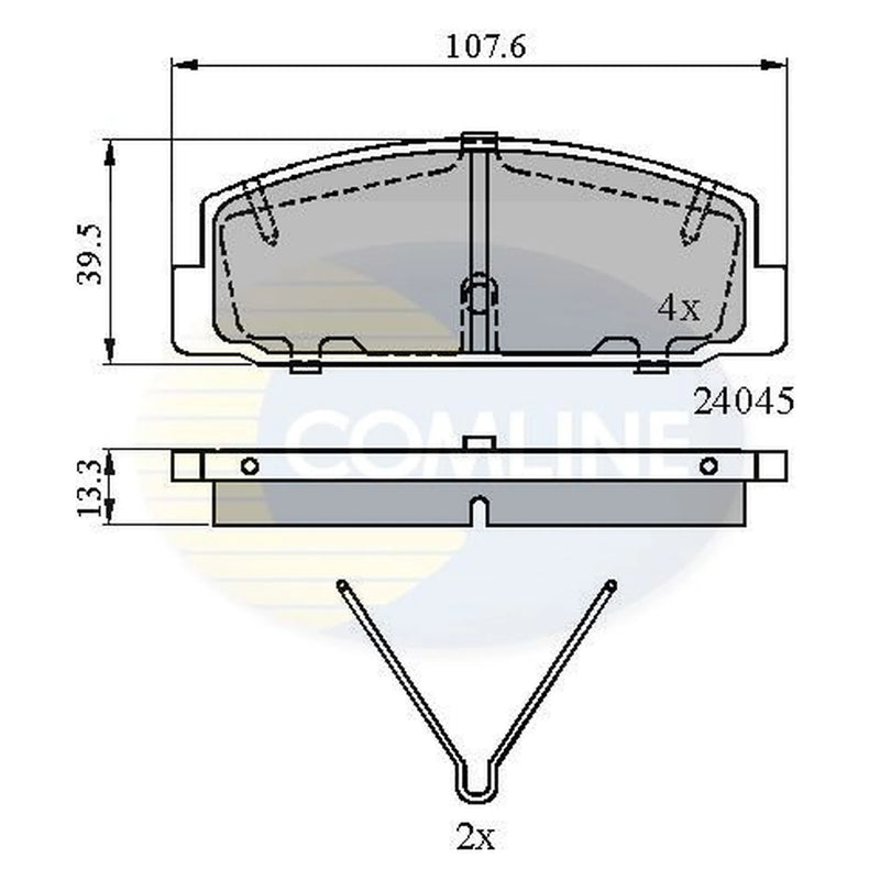 Comline 4 x Rear Brake Pad Set CBP0986