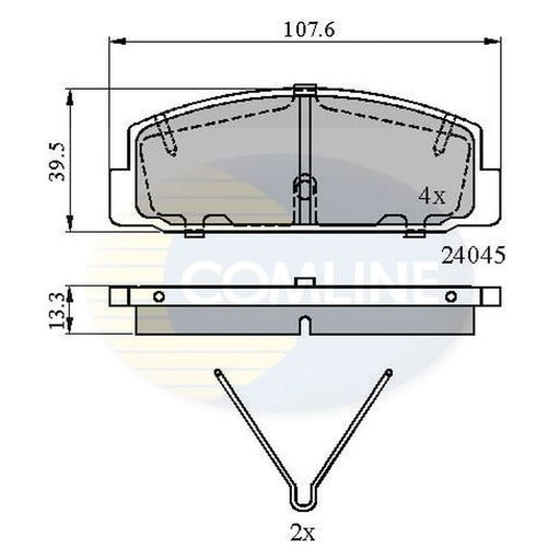 Comline 4 x Rear Brake Pad Set CBP0986