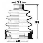 Borg & Beck Drive Shaft Bellow Kit Front Left BCB2896