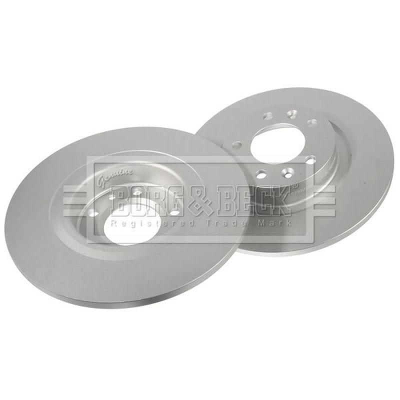 Borg & Beck 2 x Solid Rear Brake Discs BBD5235