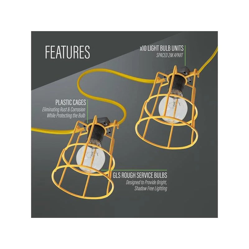 Lighthouse Festoon Lights 22M 10 Bulbs 110V - HI-22LED-B