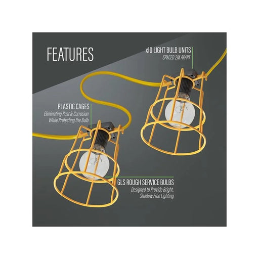Lighthouse Festoon Lights 22M 10 Bulbs 110V - HI-22LED-B