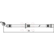 Apec Brake Hydraulic Hose Line Rear Left HOS4074