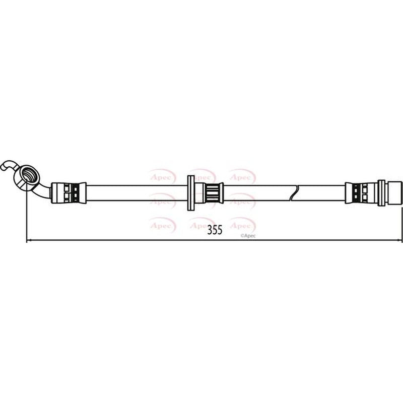 Apec Brake Hydraulic Hose Line Rear Left HOS4074
