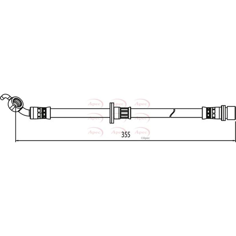 Apec Brake Hydraulic Hose Line Rear Left HOS4074
