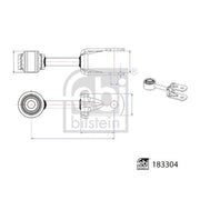Febi Stabiliser Bar Link Coupling Rod Rear Right 183304