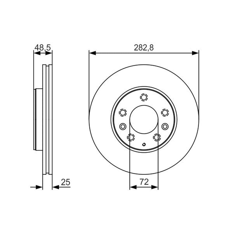 Bosch 2 x Vented Brake Discs 0 986 479 S60