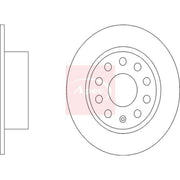 Apec 2 x Solid Rear Brake Discs DSK4191