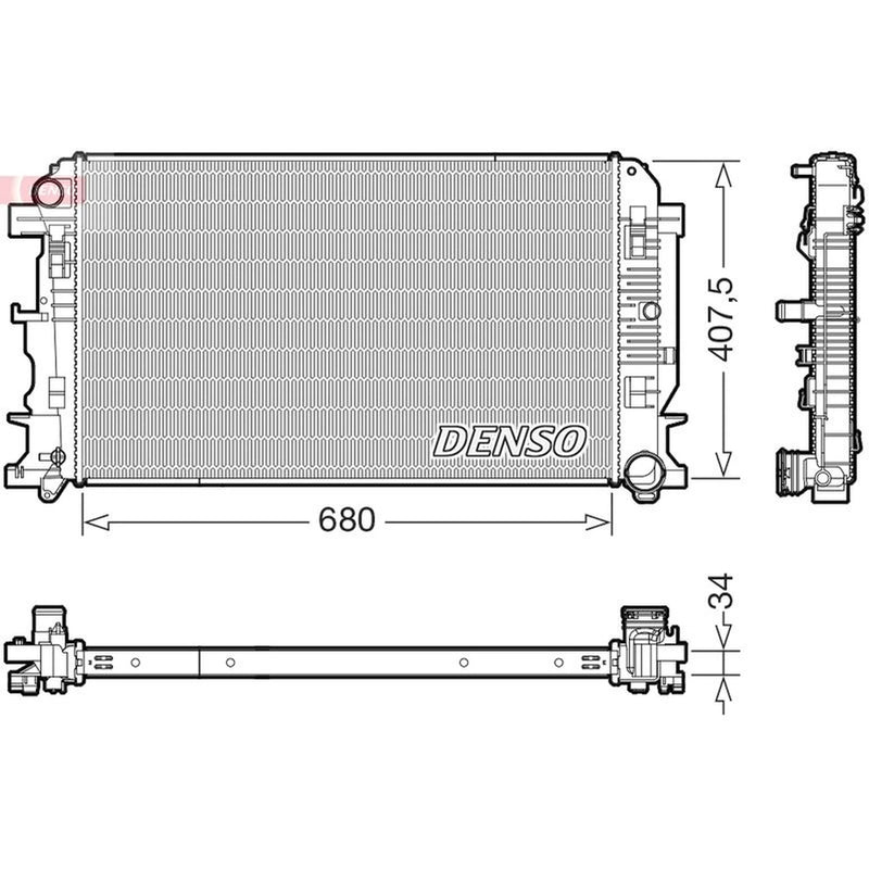 Denso Engine Radiator DRM17117