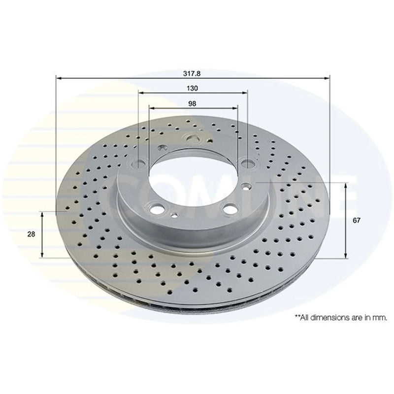 Comline 2 x / Front Brake Discs ADC2898VL